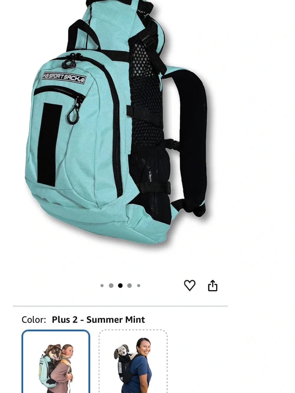 K9 Sport Sack Dog Carrier Backpack - Mint Blue - Picture 3 of 5
